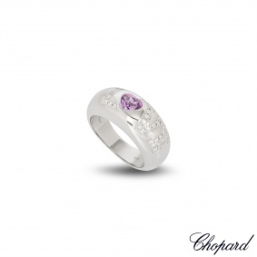 Chopard White Gold Pink Sapphire & Diamond Love Ring 82/2000/11